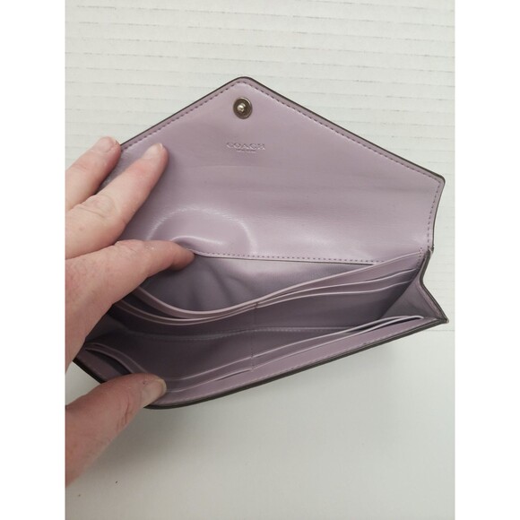 Coach Envelope Wallet Heritage Floral Print V5/Soft Lilac Multi Style 8968 - Picture 5 of 8